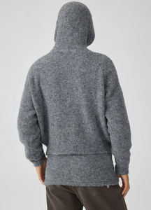 Sudadera con Capucha de Mohair, Nuevo Diseño, Estilo Urbano, Sudadera con Capucha para Hombre, Suéter de Punto para Invierno, Sudadera con Capucha de Mohair con Rayas Personalizadas - Product Image 4