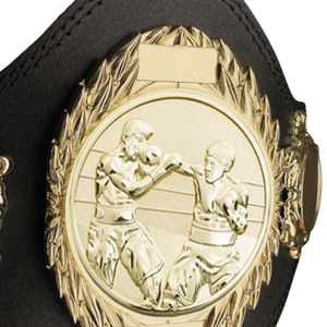 Ceinture de champion de boxe en or, cuir de haute qualité avec détails dorés, souvenir de champion de boxe - Product Image 5