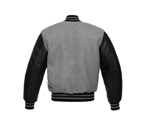 <b>Men's</b> Green Varsity <b>Jacket</b> <b>White</b> Sleeve Regular Fit Button Closure Casual Style Winter High Street Woolen OEM Service - Product Image 3