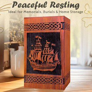 Custom Wooden Ash Urn with Laser Engraving Luxury Wooden Keepsake Urn Collection by AYAANS - Product Image 6