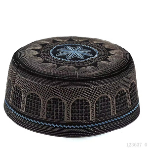 Gorro de Oración Islámico Bordado, Gorro Kufi Musulmán, Gorro Transpirable y Ligero para el Día a Día, Ramadán y Eid - Product Image 5