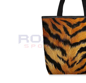 Sac fourre-tout en toile de coton 100% de haute qualité, durable, à la mode, avec impression par sublimation écologique, logo personnalisé, sacs à main de luxe pour la plage - Product Image 5
