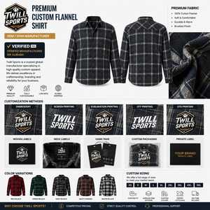 Men's Plus Size Long Sleeve Plaid Flannel Shirt Regular Fit Casual Full Sleeve <b>Button</b> Down Collar Winter Wear 100% Cotton - Product Image 2