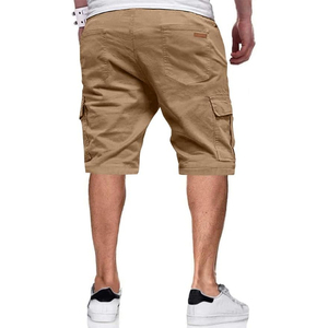 Pantalones Cortos Cargo Negros para Hombre, de Secado Rápido, de Algodón, para Golf al Aire Libre, Casuales de Verano, con Bolsillos y Cintura con Cordón - Product Image 2