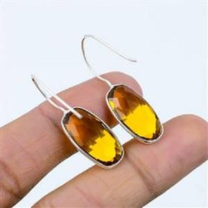 Pendientes Colgantes de Cuarzo Citrino con Forma de Cojín al por Mayor, Proveedor Mayorista de Cuarzo Citrino - Product Image 3