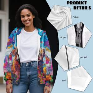 Sweat à capuche zippé intégral en polaire longue, camouflage personnalisé, le plus populaire, grande taille pour femme, décontracté, été, oversize, XXL, hiver - Product Image 6