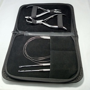 Kits professionnels d'extensions de cheveux, outils d'extensions de cheveux en acier inoxydable allemand, ensembles d'outils pour experts, utilisation en salon de beauté, kits de pinces pour extensions - Product Image 1
