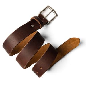 Cinturones de Cuero Genuino para Hombre de Natural Crafts con Hebilla Metálica, OEM ODM Personalizables, Precio Directo de Fábrica, Cinturones Personalizables - Product Image 5