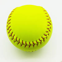 Balles de softball de qualité supérieure, style 2026, en cuir synthétique avec noyau en mousse de polyuréthane, couleur et logo personnalisables, meilleure qualité d'usine