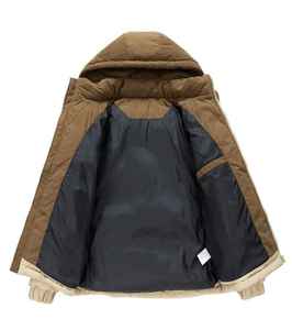 Chaqueta Acolchada de Invierno para Hombre, Tejida a Medida, Transpirable, Cálida, Talla Grande, con Capucha, Resistente al Viento, con Ribete de Piel de Zorro, de Alta Calidad - Product Image 2