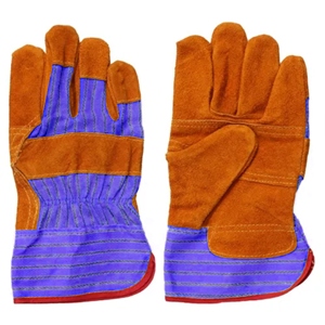 Gants de sécurité canadiens de haute qualité en cuir de vachette pleine fleur avec doublure en polaire de coton, pour travaux de soudage industriels, conformes aux normes de sécurité élevées - Product Image 2
