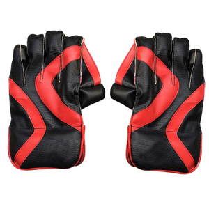 Gants de gardien de but de cricket personnalisables en cuir PU rouge, rembourrés, ambidextres, à enfiler, protection sportive, très résistants, OEM ODM - Product Image 6