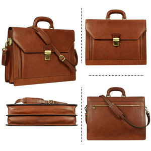 Sac porte-documents en cuir, sac avec compartiment pour chaussures, sac de voyage à fermeture éclair, sac porte-documents noir, sac de voyage pour ordinateur portable, sac porte-documents moderne - Product Image 1