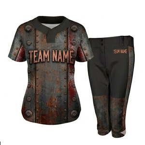 Uniforme de softball respirant à séchage rapide en polyester pour femmes, design et logo personnalisables pour le jeu en extérieur et en intérieur - Product Image 2