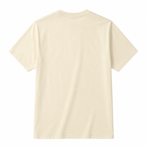 Men's <b>Cream</b> Short Sleeve <b>T</b>-<b>Shirt</b> With Letter Print O-Neck Regular Fit Casual Style 100% Cotton Breathable Jersey Fabric - Product Image 6
