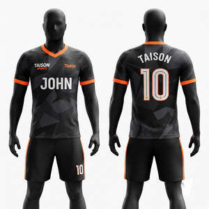 Uniforme de Fútbol para Hombre de Primera Calidad, 180 GSM, Poliéster Interlock, Diseño de Paneles Azul, Amarillo y Blanco, Sublimación, Logotipo Personalizado, Nombre y Número, OEM - Product Image 1