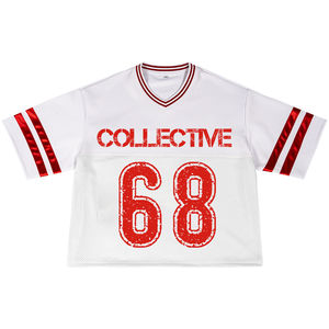 Camiseta de fútbol de malla personalizada para mujer, estilo oversize, corte cropped y holgado, tendencia deportiva streetwear, camisetas oversize - Product Image 1