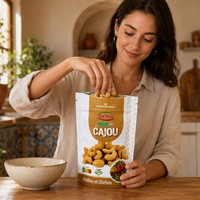 Sachets refermables numériques personnalisés pour noix de cajou, noix mélangées et autres aliments enrobés, avec impression sur mesure