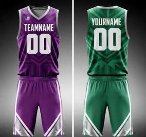 Maillot de sport d'été personnalisé respirant 100 % polyester, maillot de basketball américain, ensemble uniforme de basketball d'été OEM 2026 - Product Image 3