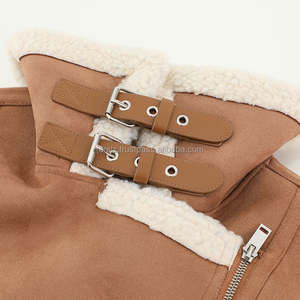 Women's Clothing Spring Good Quality Large Lapel and Multiple Inventories <b>Ladies</b> Leather Vest Jacket With <b>Fur</b> Women's Jackets - Product Image 3