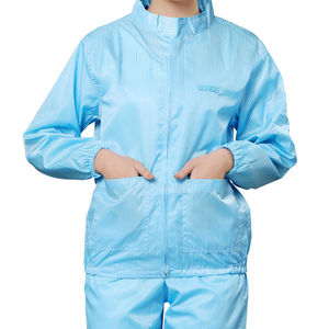 Bata de Laboratorio Antiestática de Poliéster para Cuarto Limpio ESD con Protección de Hilo Conductivo - Product Image 2