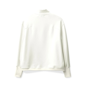Sudaderas de algodón de alta demanda para mujer, con logo personalizado de fábrica, media cremallera, cuello simulado, lavadas y bordadas. - Product Image 2