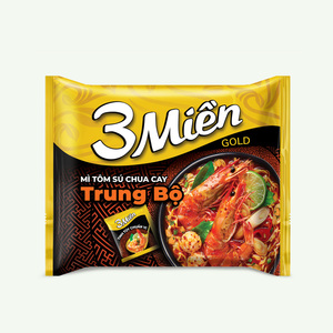 Good Price 3 Mien Gold Fried Noodles with Fried Onions and Garlic <b>Sauce</b>, 65g Supplier Instant Super Noodle From Vietnam in Bulk - Product Image 6