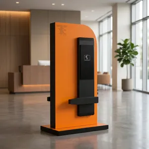 TES 8002B BLACK สมาร์ทล็อคโรงแรม RFID กันน้ำ พร้อมระบบคีย์การ์ดอิเล็กทรอนิกส์  พร้อมมือจับประตูในตัว ปลอดภัยแบบไร้กุญแจ - Product Image 1