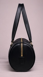 Sac à main cylindrique de luxe vintage pour femme en cuir véritable avec fermeture éclair, sac fourre-tout tendance Boston, sac à bandoulière, vente en gros OEM ODM - Product Image 5