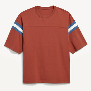T-shirts amples pour hommes, col rond, basiques, décontractés, en coton de haute qualité, vente en gros - Product Image 3
