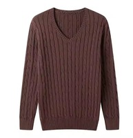 Pull en mélange de coton respirant pour homme, coupe moderne, confortable et chaud, tricot décontracté pour tous les jours, avec logo brodé sur le devant et doublure en laine.