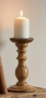 Porte-bougie en bois en forme d'arbre de 8 pouces de haut, écologique, pour la décoration de Noël à la maison