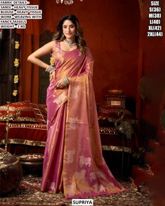 Sari en tissu de créateur Kalpana - Anti-humidité, infroissable, style traditionnel pour les occasions de mariage - Product Image 5