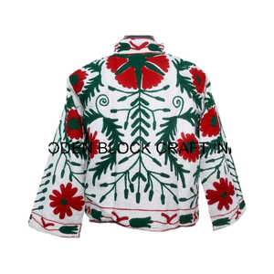 เสื้อแจ็คเก็ตงานปาร์ตี้ฤดูใบไม้ผลิ งานฝีมือสวยงามสำหรับผู้หญิง ผ้าลายเป็ด ปักลายดอกไม้แบบซูซานี ไซส์ฟรี ใส่ได้ทั้งฤดูหนาวและฤดูใบไม้ผลิ รุ่นใหม่มาแรง - Product Image 5
