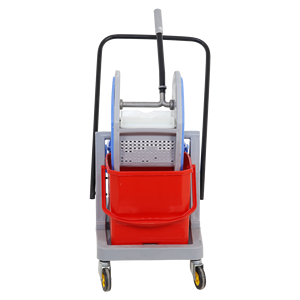 Double Bucket <b>Mop</b> Cart Red And Blue 21-25L With Side Press Mechanism - Product Image 3