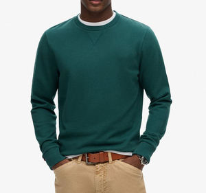 Sweat-shirt classique de haute qualité pour homme, couleur verte unie, manches longues, style ample, pour homme et femme. - Product Image 2