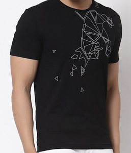 Premium <b>Mens</b> Plain Cotton T Shirt Regular Fit Soft Breathable Crew Neck Casual Tee for Summer Daily Streetwear for Retail Sale - Product Image 1