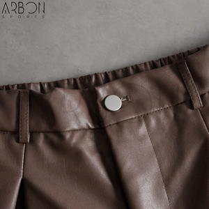 Pantalones Cortos Plegados de Cuero Sintético Marrón Vintage con Diseño Único y Logotipo Personalizado, Último Estilo 2026, Nueva Llegada con el Mejor Diseño para Hombre - Product Image 3