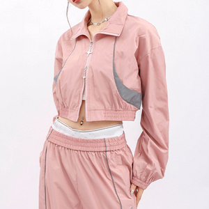 Vêtement de sport coupe-vent pour femme, best-seller, avec bandes réfléchissantes - Product Image 1