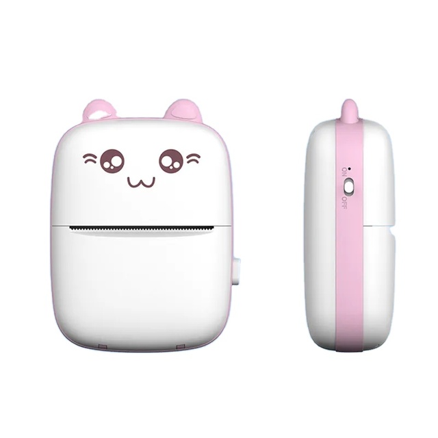 Hot Sale Pink/Blue Sticker Printer Logo Barcode Name Thermal Pocket Label Portable Mini Printer