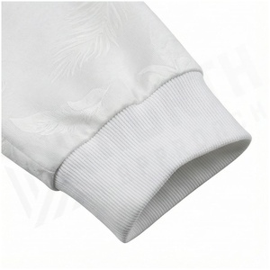 <b>Women</b> <b>White</b> Embossed Floral <b>Tracksuit</b> Full Sleeve Zipper Jacket & Jogger Pants Casual Spring Outfit - Product Image 6