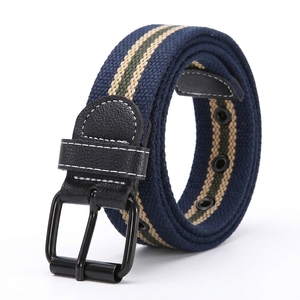 Cinturón de Nylon para Hombre y Mujer, Hebilla Doble de Aleación de Zinc, Ajustable, Tejido, Casual, para Jeans, Uso en Exteriores, Resistente - Product Image 3