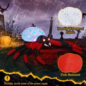 Ragno Gonfiabile di Halloween da 3,6 m con Luci LED Rotanti, Decorazione Gigante Spaventosa per Esterni e Giardino - Product Image 4