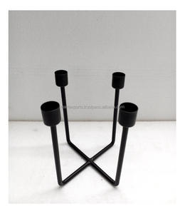 Bougeoir en métal doré au design élégant Bougeoir en fer créatif Bougeoir chauffe-plat Pièce maîtresse pour mariage - Product Image 5