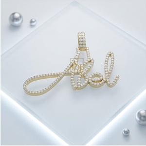 จี้สร้อยคอทองคำแท้ 14K แบบกำหนดเอง ประดับเพชรแล็บโกรว์ ตัวอักษรภาษาอังกฤษแบบเขียนลายมือ  ของขวัญสุดเก๋ไก๋  สามารถสลักชื่อได้ - Product Image 4