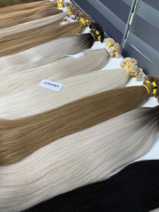 Extensiones de Cabello con Punta Plana, 100% Cabello Vietnamita Virgen, Calidad Premium, Color Rubio Cálido, Liso Natural - Product Image 5
