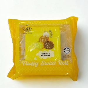 HALAL Malaysia Mini Fluffy <b>Swiss</b> <b>Roll</b> Slice 85g Fresh Style Chocolate <b>Cake</b> with Coffee and Cheese Flavor <b>Box</b> and Bag Packaging - Product Image 2
