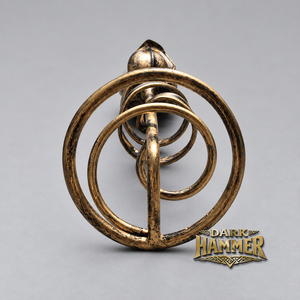Sculpture décorative artisanale en métal antique en forme de rose, motif spirale végétale, décoration florale pour la maison avec un design floral unique sans feuilles - Product Image 4