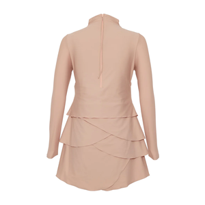 Traje de Baño Musulmán de Dos Piezas para Mujer, Estilo Burkini, Corte Alto, Cierre de Cremallera, Estampado Sólido, Logotipo Frontal, Impermeable y Transpirable - Product Image 6