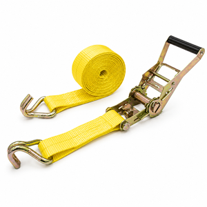 Correa de Amarre de Poliéster Amarillo de 50 mm con Trinquete, Capacidad de Carga de 5000 kg, Doble Gancho en J, Certificación CE, Provina RS3000, Duradera y de Alta Fiabilidad - Product Image 2